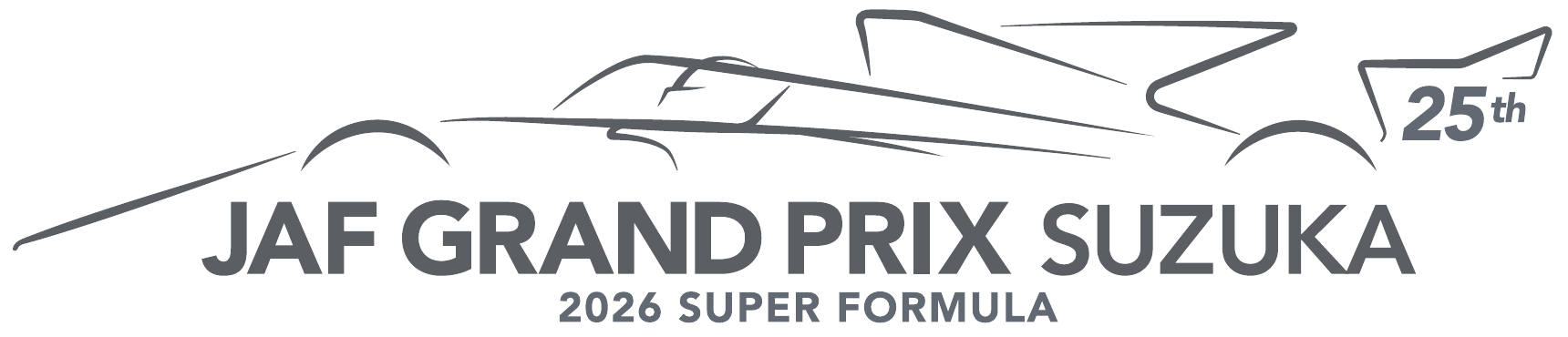 25th JAF GRAND PRIX SUZUKA 2026 SUPER FORMULA 公式大会ロゴ